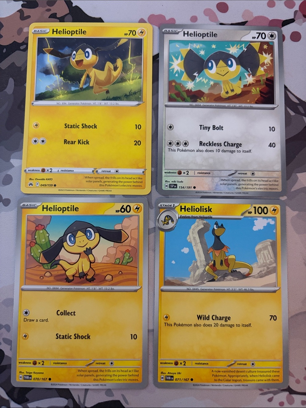 Helioptile & Heliolisk Evolution Lot | 4 Pokémon Cards | ✨5/$25✨